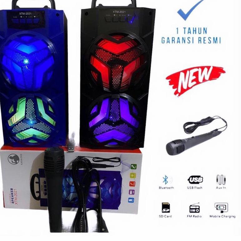 LANGSUNG KIRIM.. COD SPEAKER BLUETOOTH XTM-2021 PLUS MIC KARAOKE//SPEAKER SALON AKTIF XTM-2021//SPEA