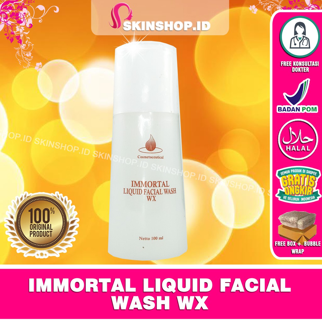 [STOK TERBARU] Immortal Liquid Facial WASH WX 100ml Original / Sabun Wajah BPOM Aman