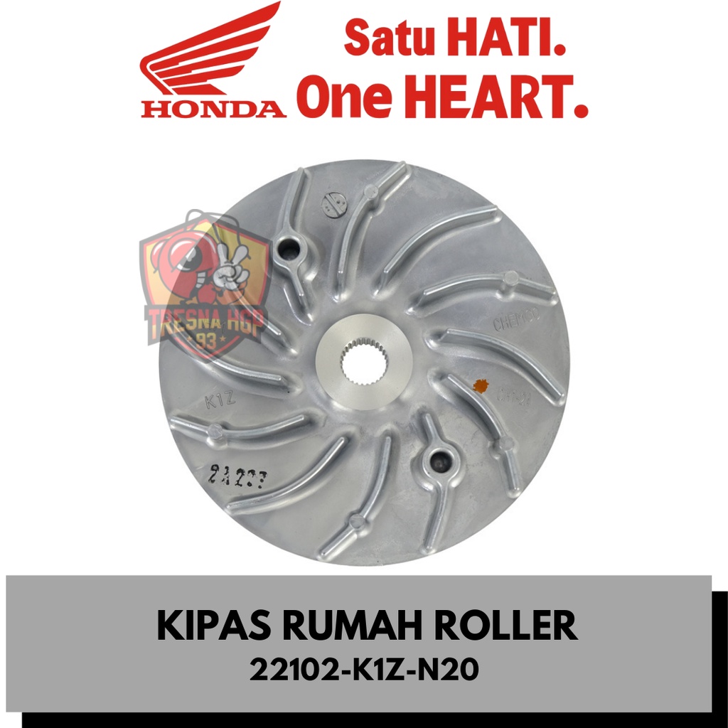 22102-K1Z-N20 KIPAS RUMAH ROLLER PCX 160 K1Z ORIGINAL | FACE DRIVE 22102K1ZN20 12310KZLE00