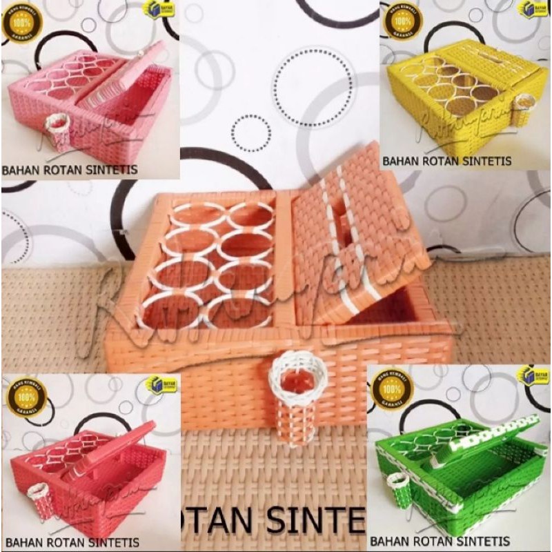 tempat Aqua gelas - tempat tisu unik 2 in 1/ tempat tisu/ kotak tissue motif rantai/ tempat Aqua gel