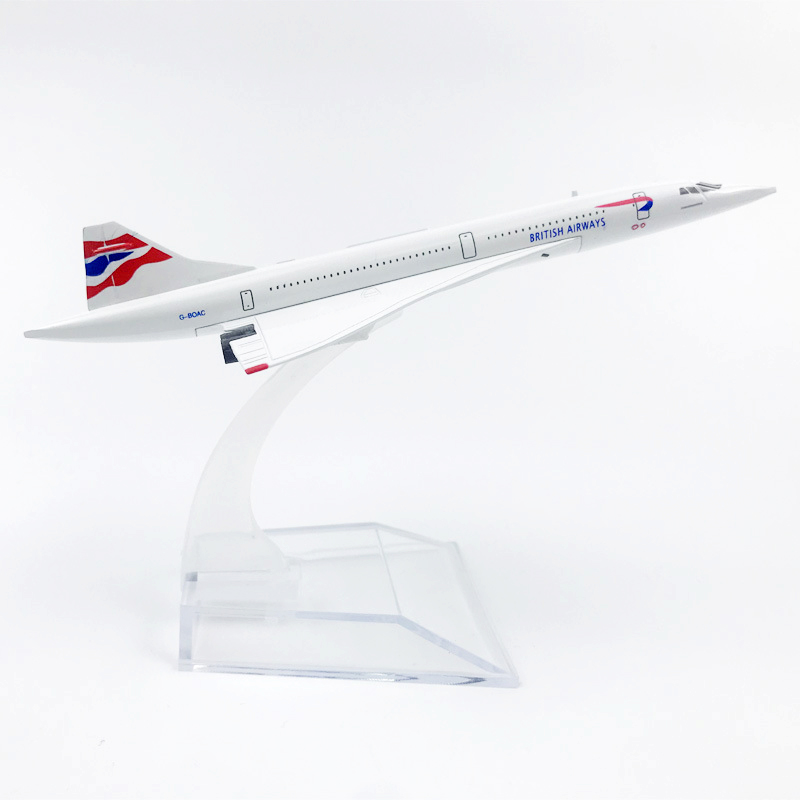 Miniatur Diecast Pesawat Terbang Air France Concorde Bahan Metal Skala 1 / 400