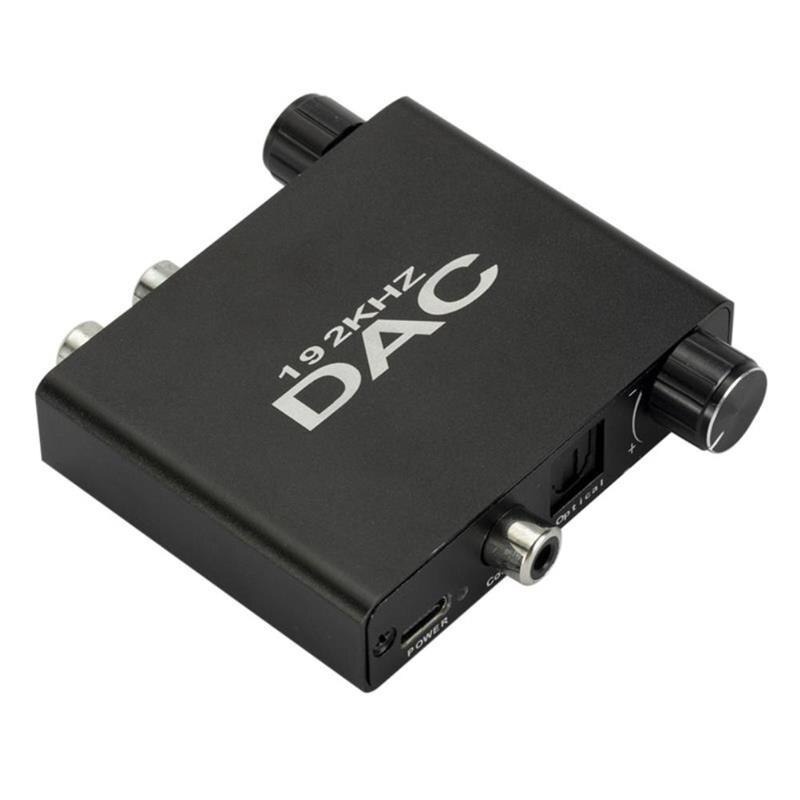 Digital Audio Converter DAC Optical Coaxial to Analog RCA - AU340 - Black