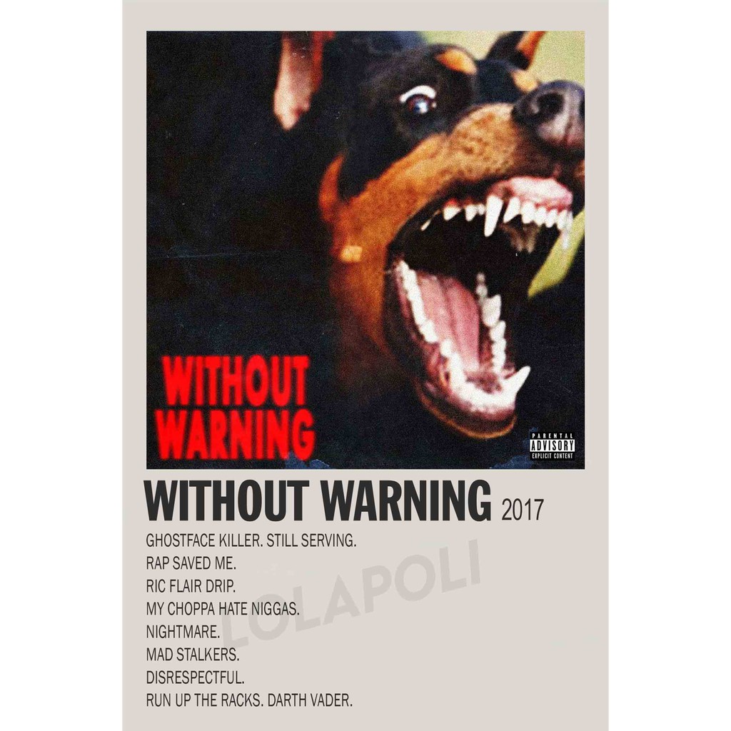 Poster Cover Album Without Warning - 21 Savage