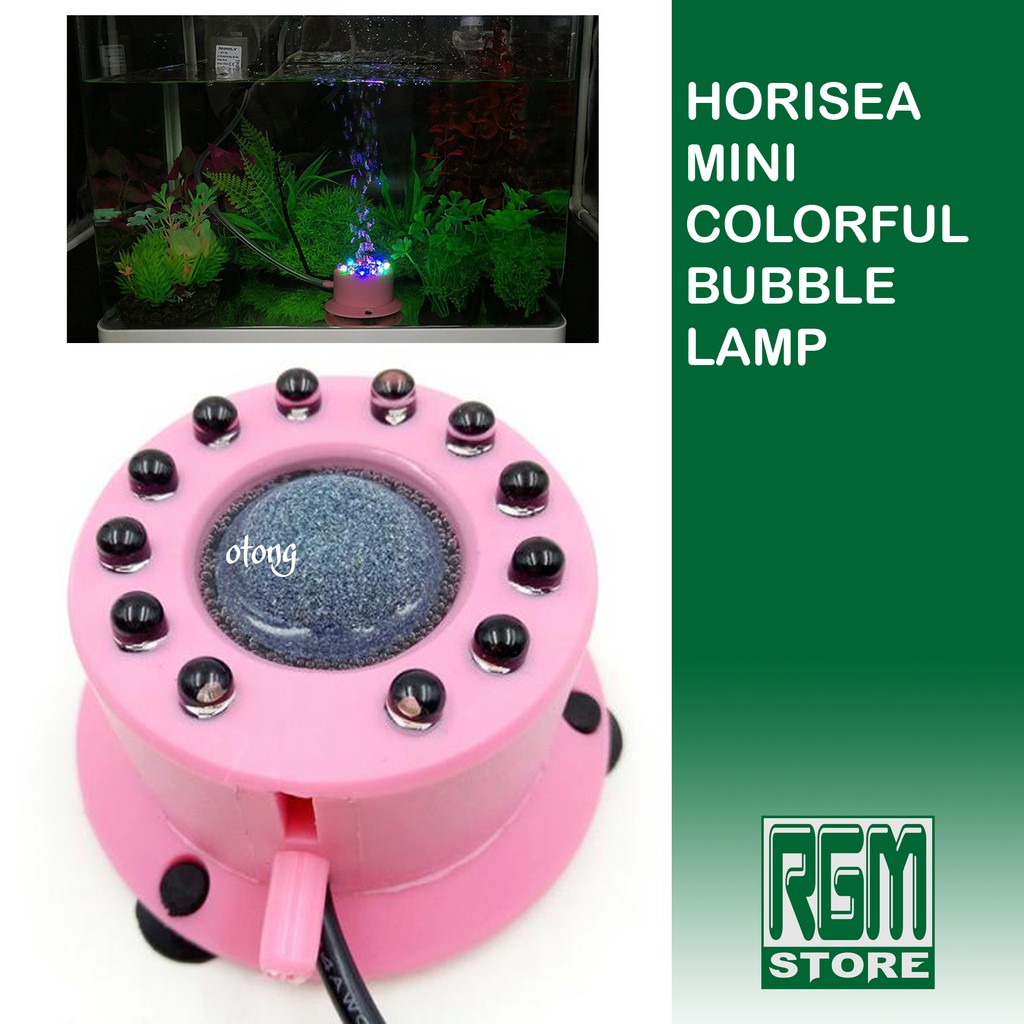 Horisea mini Colorful Bubble Lamp Lampu gelembung udara Aquarium