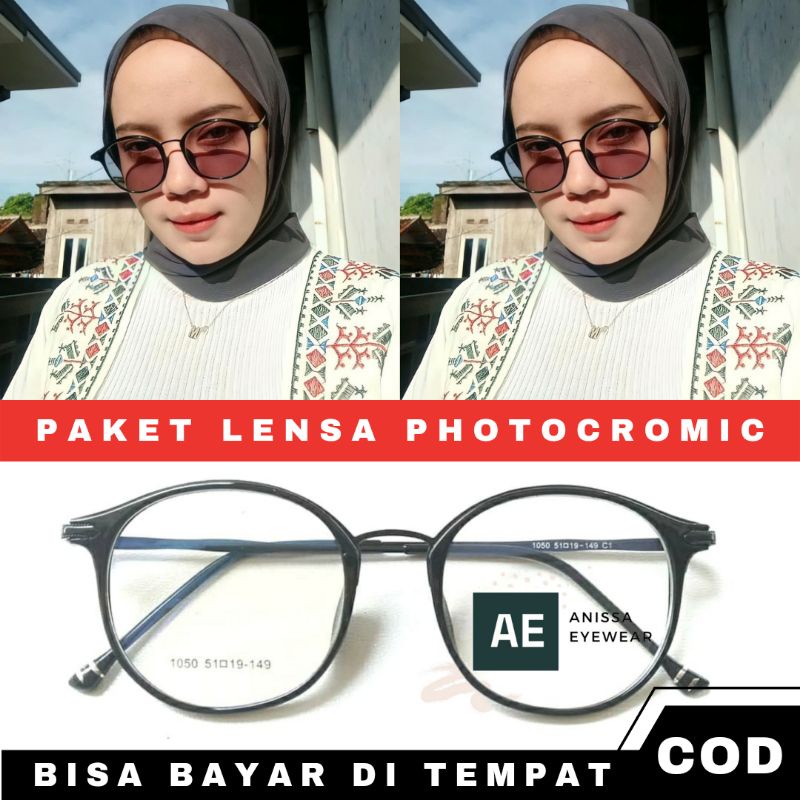 kacamata Photocromic 1050 Gratis Lensa Minus Kacamata Antiradiasi