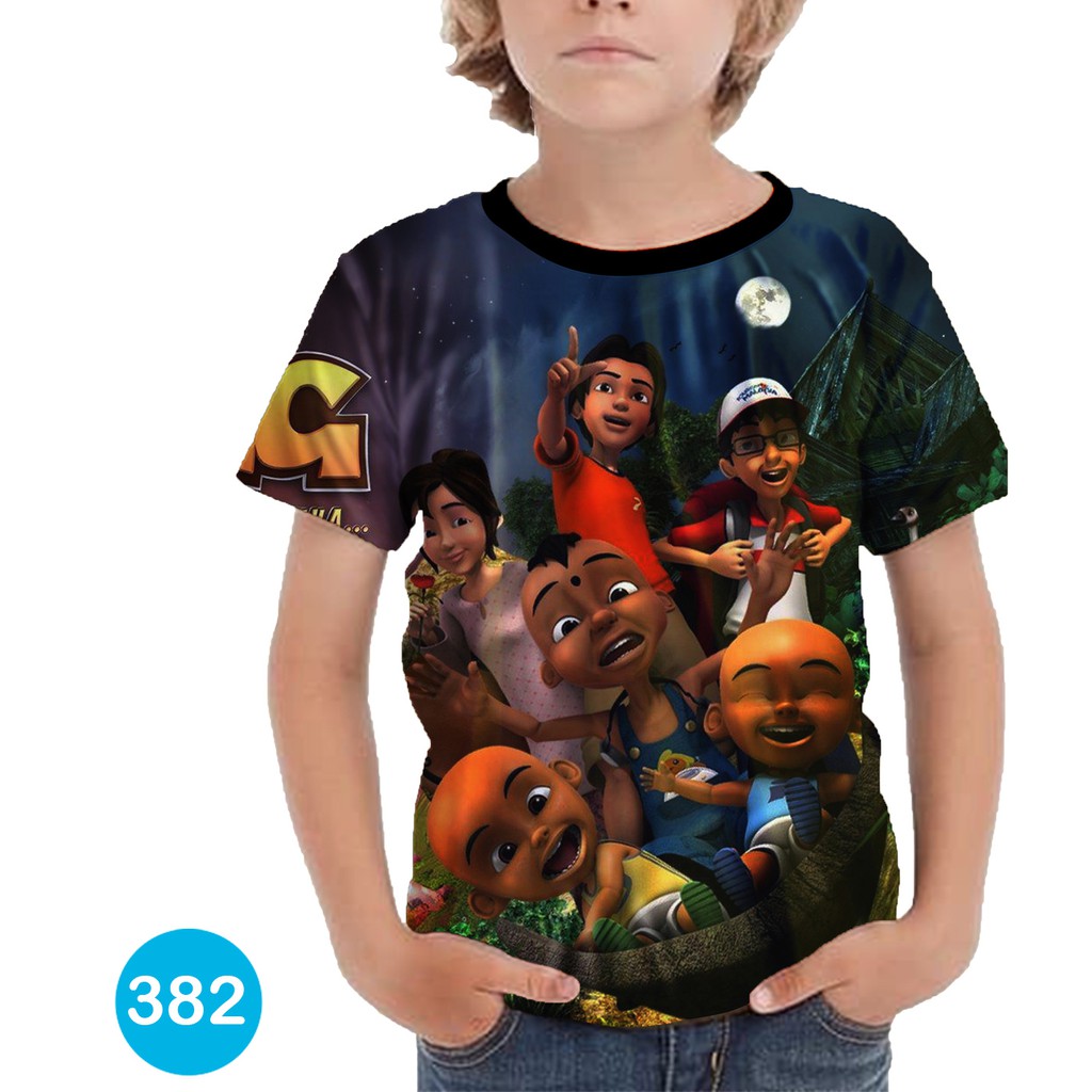 Kaos Upin Ipin 3D Baju Karakter Kartun Anak #382