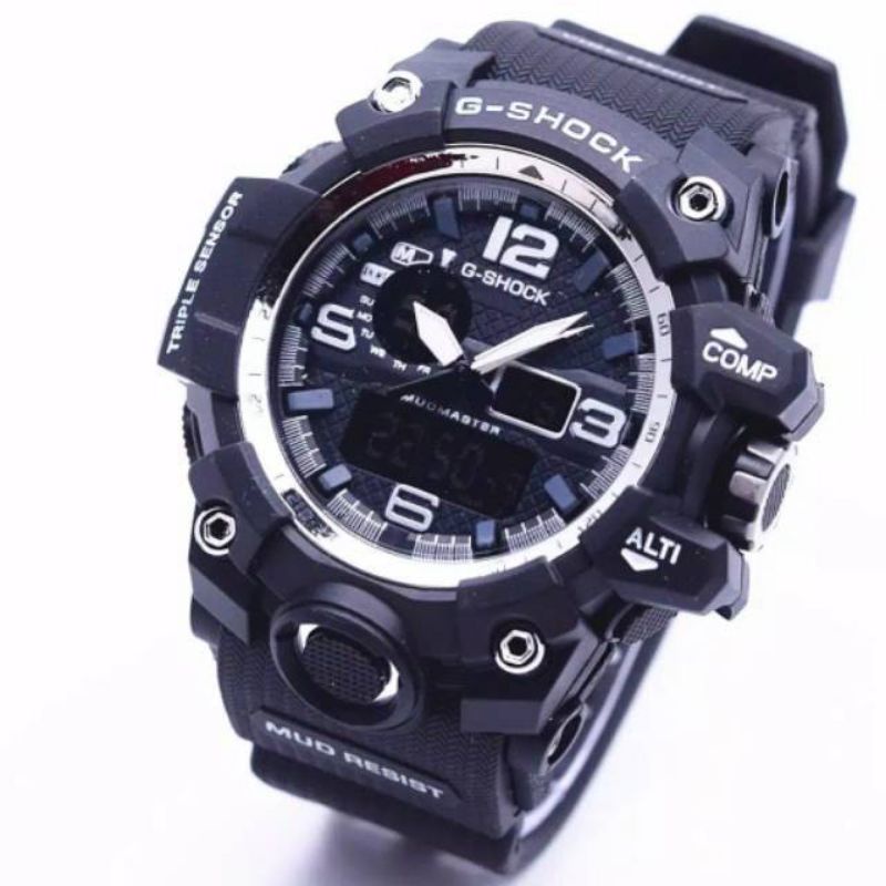 (Terima Cod)Jam Tangan Pria GwG-1000 Digital Double Time Strap Rubber(Dikirim Jakarta)