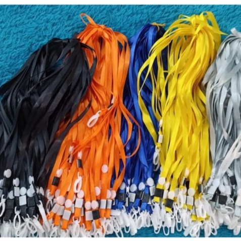 

Tali Lanyard Seminar / Kalung Gantungan Name Tag Id Nama / Tali Name Tag Kait Plastik 1 Cm Warna