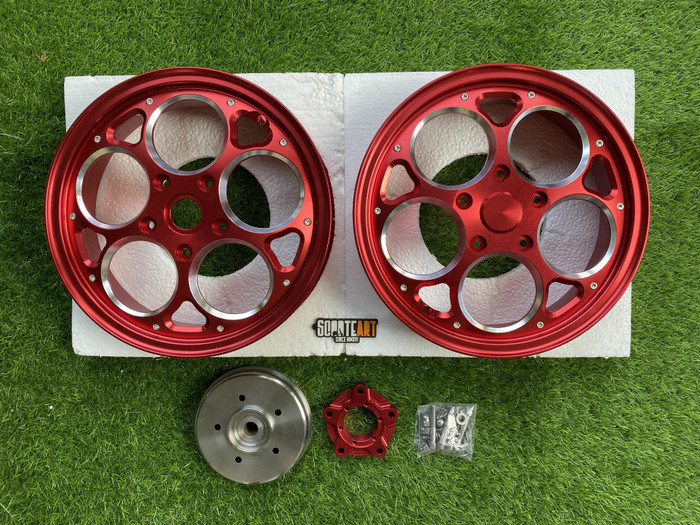 Velg Unbrand CNC Red Candy R12 Vespa Sprint Primavera S LX GT