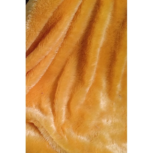 ALAS KANDANG KUCING DAN ANJING KAIN BULU RASFUR TEBAL 2 CM-Kuning pooh