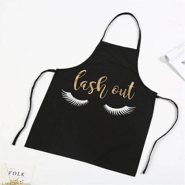 Apron celemek eyelash studio atau untuk sulam / eyelash extension agar baju tidak kotor / seragam salon