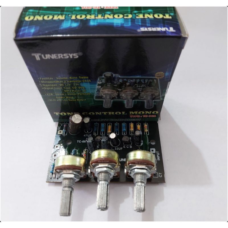 Kit tone kontrol mono tancap transistor