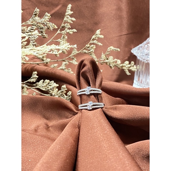 CINCIN DOUBLE LIST SOLITAIRE S925 PERAK ASLI