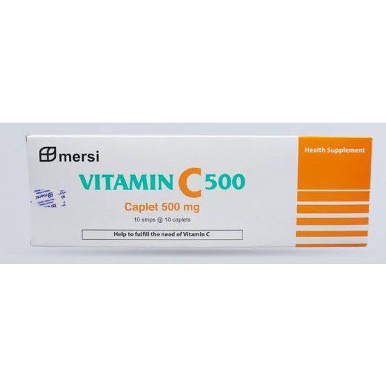 [CUCI GUDANG] Vitamin C 500 mg mersi farma strip isi 10 untuk daya tahan tubuh vitamin murah meriah 