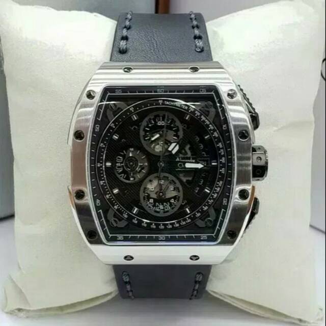 JAM TANGAN PRIA ALEXANDRE CHRISTIE AC 6411 SILVER BLACK