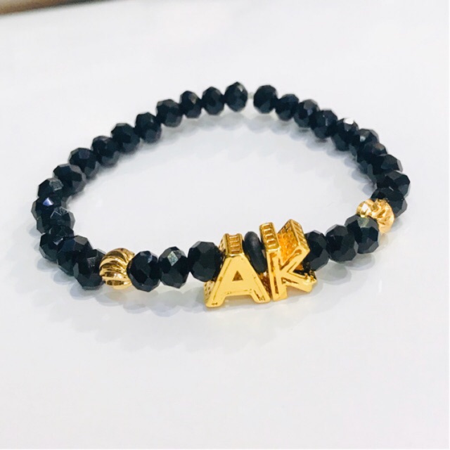 Gelang nama / gelang wanita / gelang kristal  / gelang huruf / gelang inisial / gelang alphabet