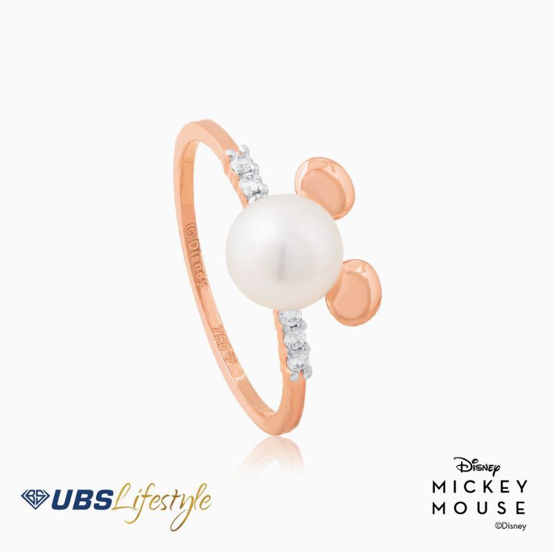 CINCIN EMAS UBS DISNEY MICKEY & MINNIE MOUSE 750 ROSE GOLD - CCY0128
