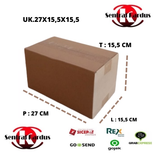 

(ISI 1 PCS )Kardus polos ukuran 27X15,5X15CM package/Kertas Kado Packaging Tambahan/KARDUS POLOS /KARTON MEDIUM BOX PACKAGING/KARDUS KOTAK-centralkardus