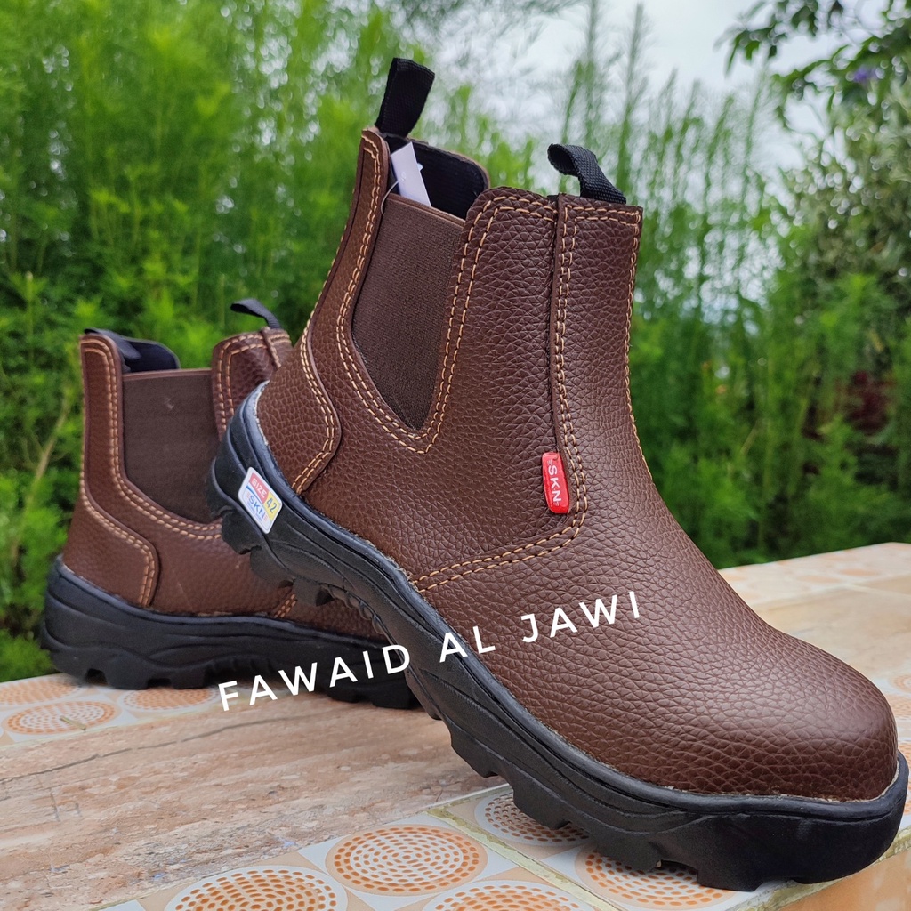 Sepatu Safety semi Boot Ujung Besi King Skn Terbaru Keselamatan Kerja Pabrik Proyek Mekanik Dapur Bangunan Kitchen Terlaris sepatu safety proyek