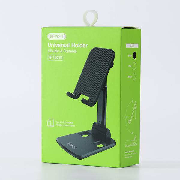 HOLDER Phone Stand / Holder ROBOT RT-US06 RTUS06  Universal Holder Liftable Foldable Origina Garansi