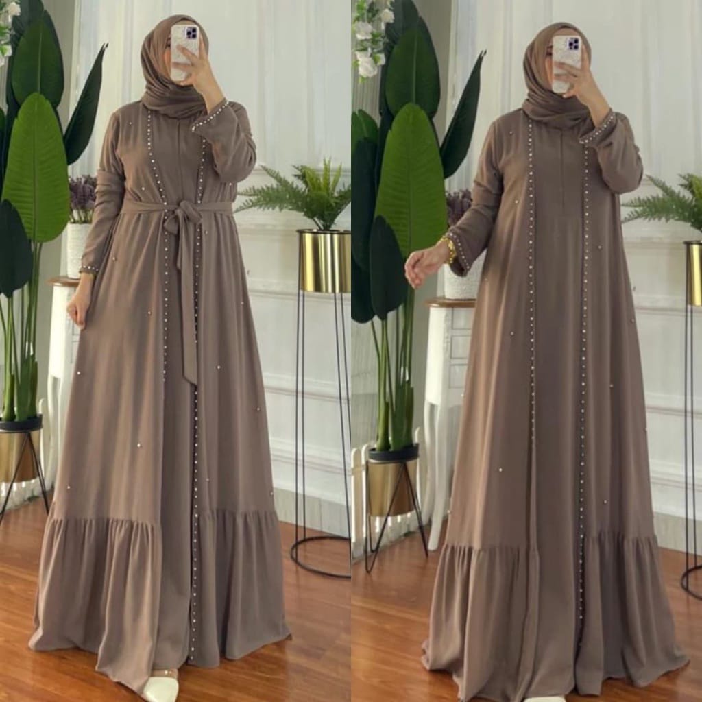 [COD]Lydia maxy Gamis Kondangan Modern Aplikasi Mutiara Gamis kondangn jumbo fashion muslim wanita gamis pesta terbaru