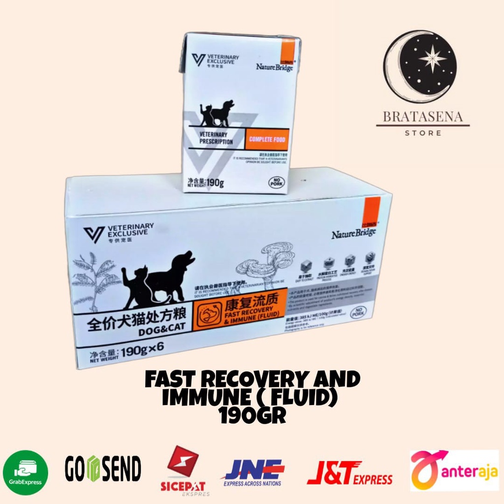 NATURE BRIDGE FAST RECOVERY &amp; IMMUNE (FLUID) FOR CAT &amp; DOG WET FOOD 190GR