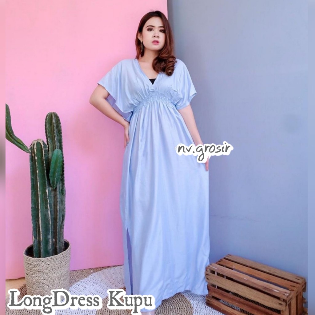 LONG DRESS KUPU POLOS