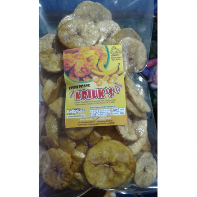 

Keripik pisang bulat manis 500gr, 400gr & 170gr