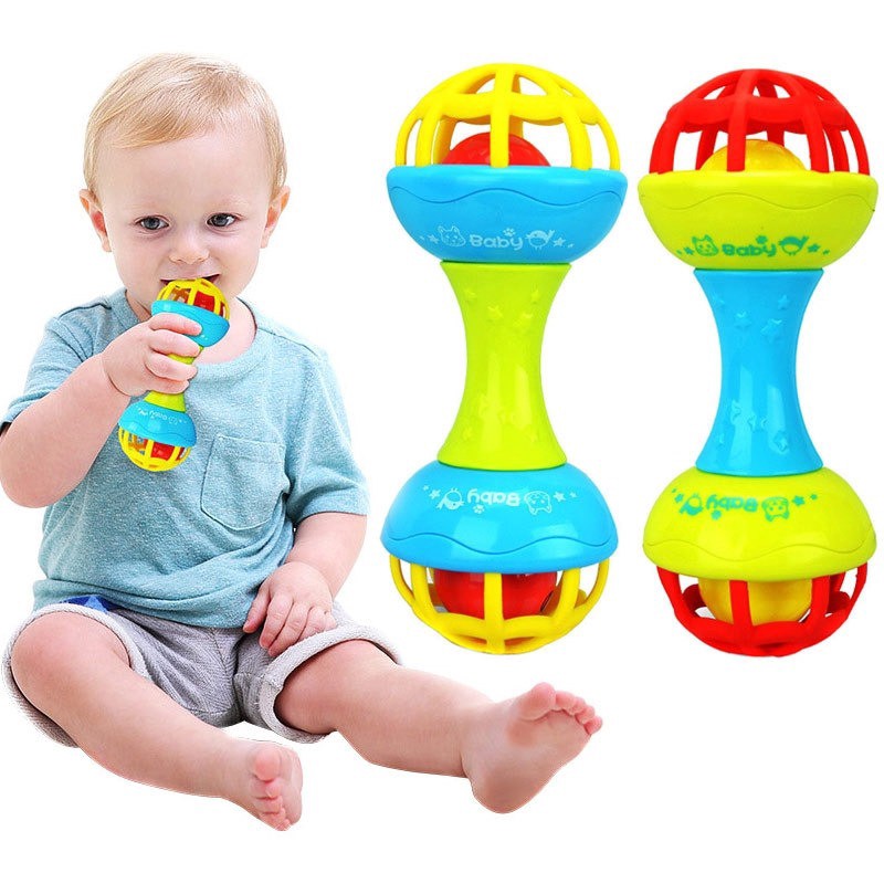 Mainan Bayi Rattle Stick Kerincingan - Krincingan Gigitan - Baby Soft Teether Gigitan Bayi BPA Free