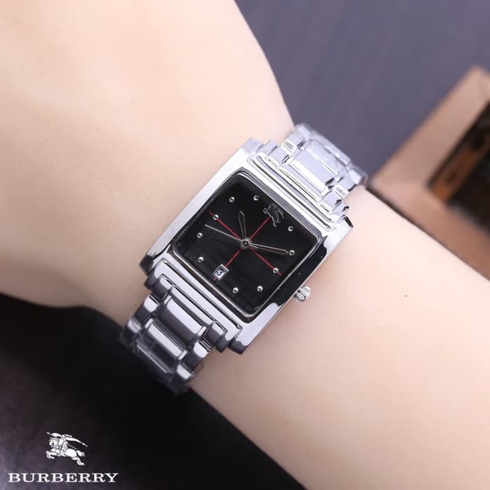 jam tangan BURBERRY WANITA KOTAK TANGGAL RANTAI
