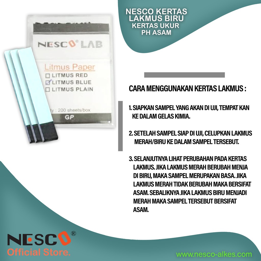 Nesco Kertas Lakmus Biru Kertas Ukur Ph Asam Shopee Indonesia