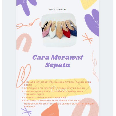 EMYE I Sepatu Heels Pesta Wisuda Pengantin Brukat Glitter  9cm Original Hak Tahu Wanita Terbaru Murah Kekinian Mewah 2021 S09 / Selop Slop Brokat Pesta Kondangan Wanita