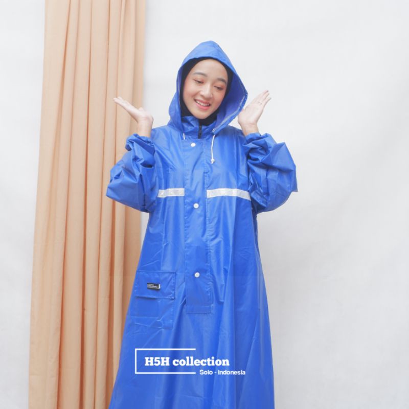 Jas Hujan Gamis (JHG) Biru Elektrik
