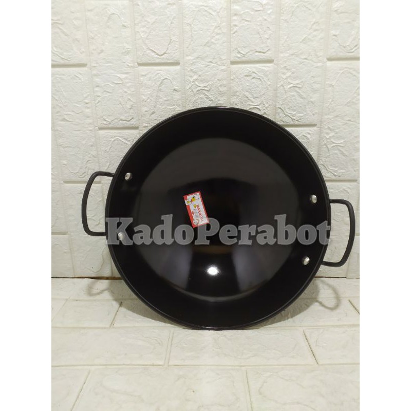 kuali hitam makapal 34 - kuali gagang - kuali masak - kuali penggoreng