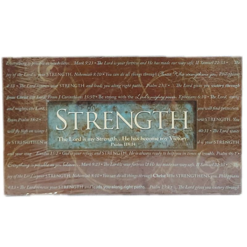 PAJANGAN HIASAN FRAME PHOTO STRENGTH JESUS CHRIST P30.5 x L2 xT17.5 cm