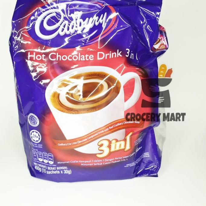 

10.10 Cadbury Hot Chocolate Drink 3in1 / Minuman Coklat Cokelat gas !!