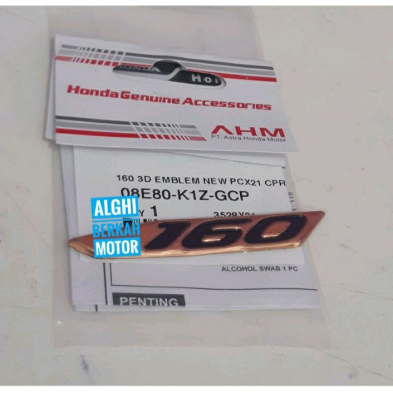 Emblem logo PCX 160 2021 Original AHM isi 1 pcs