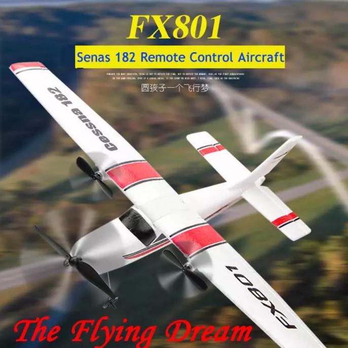 FX801 Airplane Cessna Pesawat 182 2.4GHz 2CH Rc Kapal Terbang aircraft