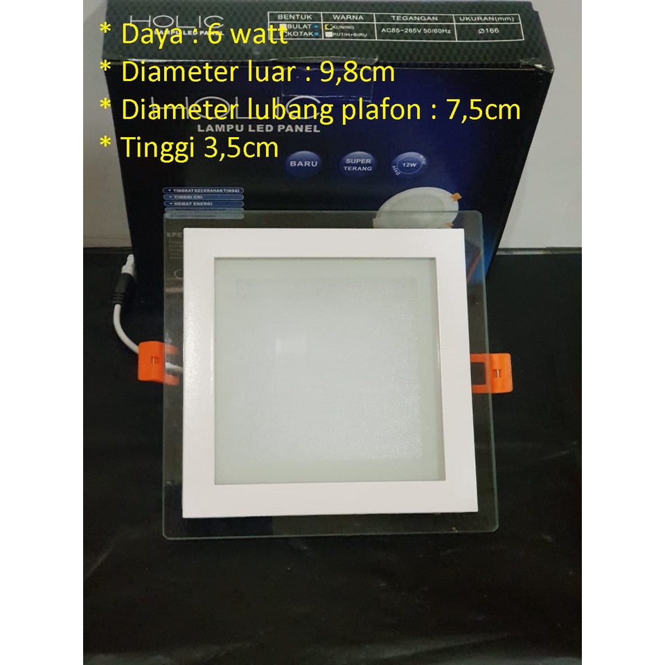 Jual Lampu Downlight LED Kotak Kaca 6 watt ( HLC-MBD-010 ) | Shopee ...