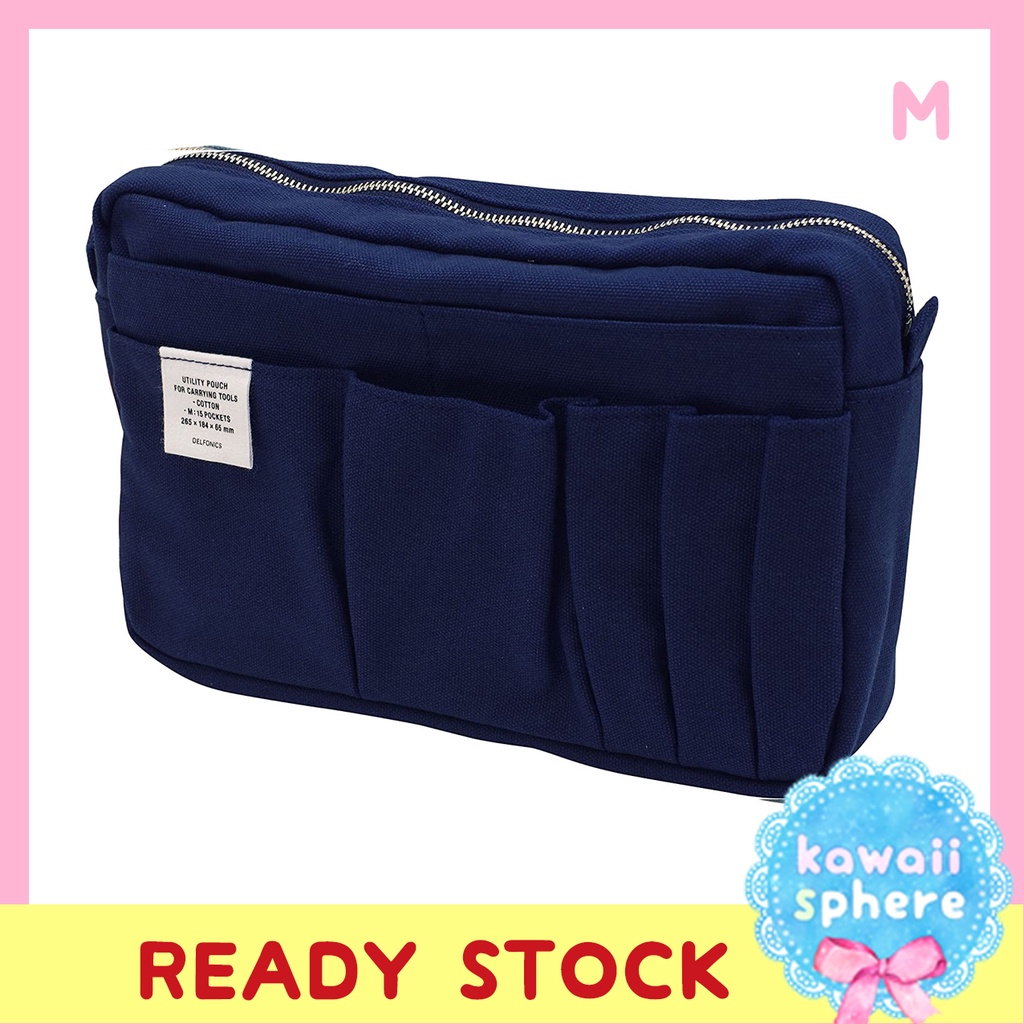 

Delfonics Utility Pouch | Size M | Dark Blue | Ready Stock | Kotak Pensil / Tempat Stationery Delfonics