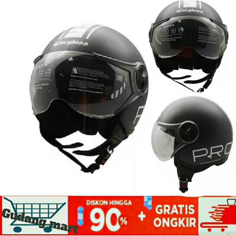 Helm Cargloss YR Motip Hitam doff Original CARGLOSS