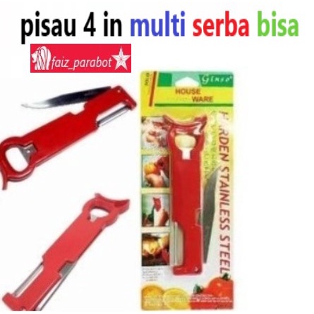 4 IN - Pisau Dapur Harden  Kupas Buah Sayur Potong Tajam Stainless Steel Serbaguna Anti Karat bisa untuk pembuka botol