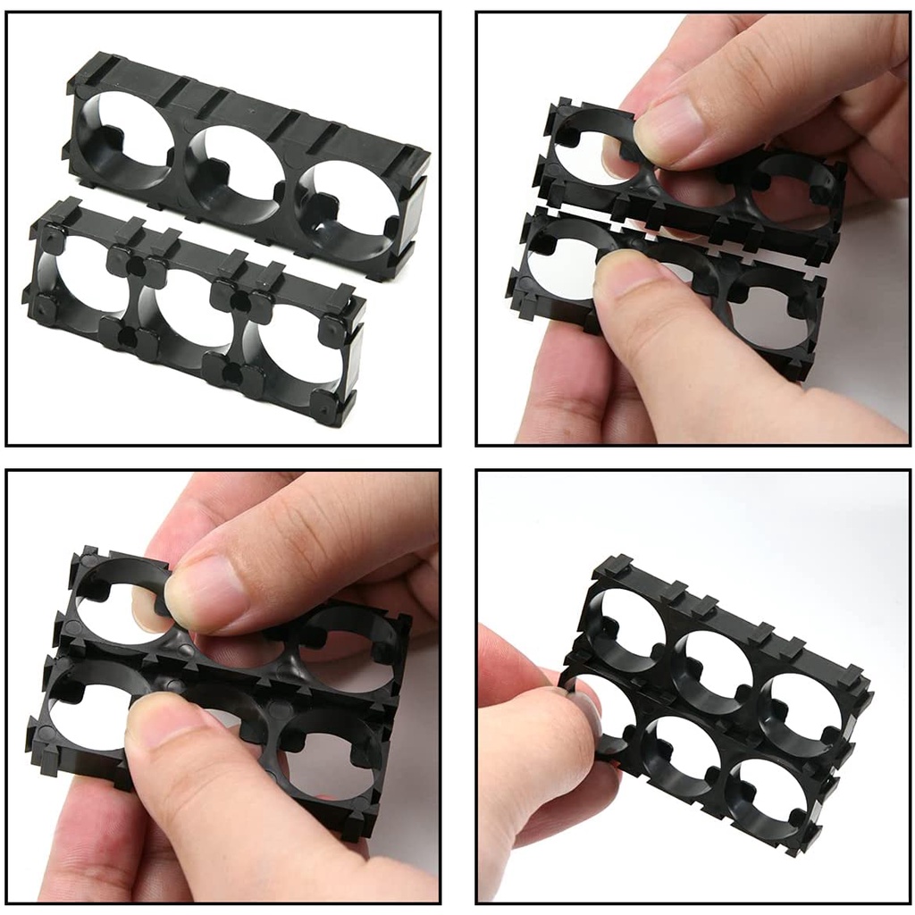 Braket Holder Baterai Batre 18650 Lithium Battery Holder Bracket Plastic 3x1 1x3 3 Slot Grid Sambungan