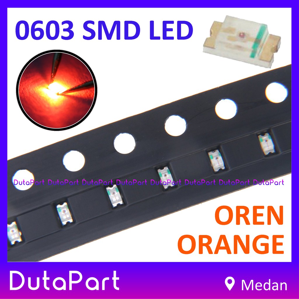 0603 SMD SMT LED OREN ORANGE Super Bright KUALITAS BAGUS