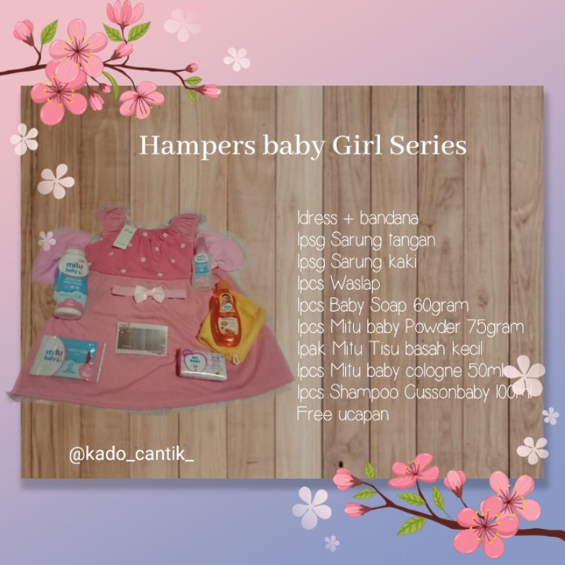 Hampers baby kado bayi murah kado lahiran bayi box (UPLODE ULANG)-Dress series pink