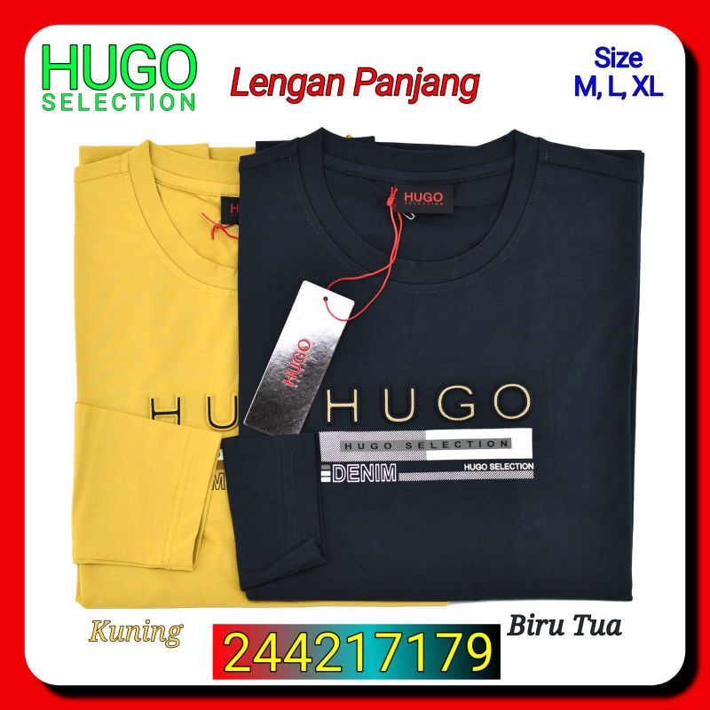 Kaos Oblong Pria Lengan Panjang Hugo Selection 244217179