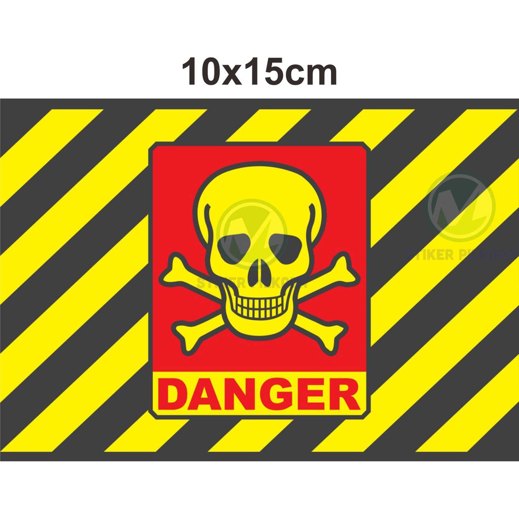 

stiker danger 10x15cm