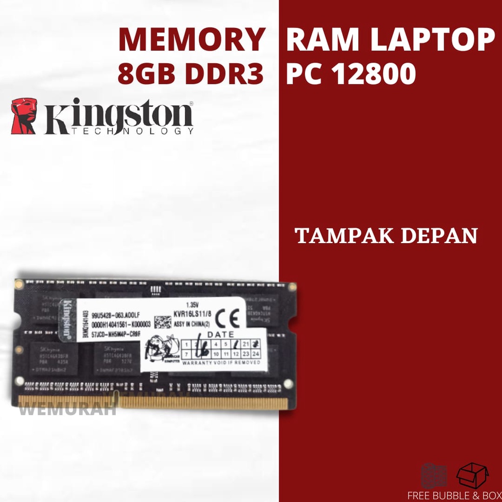 Memory RAM 4GB DDR3 PC 12800 - RAM Longdimm/Komputer/PC - RAM Sodimm/Laptop/NB