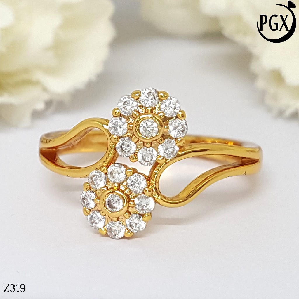 PGX Cincin Xuping Wanita Perhiasan Lapis Emas Aksesoris Fashion Premium - Z319