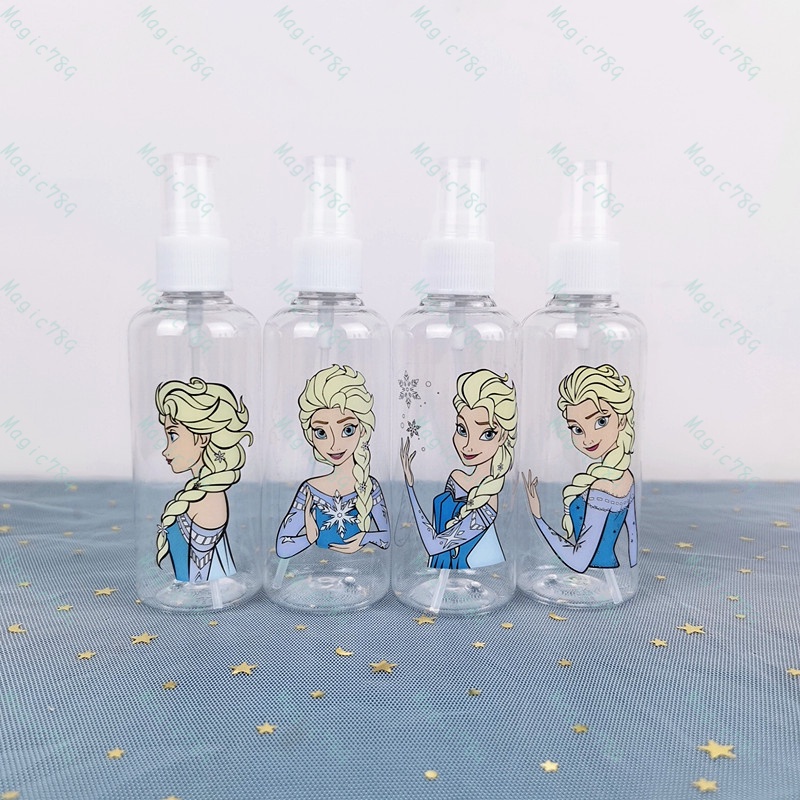 Magic789 Lovely Frozen Elsa Spray Bottle for Cosmetic 100ML Plastic Cartoon Travel Size Bottles